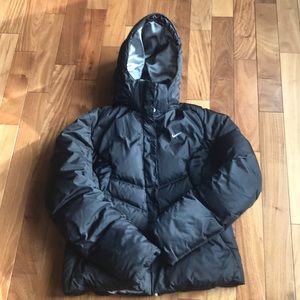 Nike black womens down winter jacket